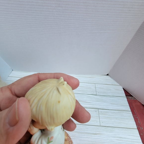 1983 Gorham Gods In His Heaven Girl Praying With Cat/Kitten Figurine Ceramic - Picture 10 of 12